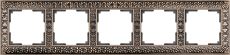 Рамка Werkel Antik на 5 постов бронза WL07-Frame-05 4690389063657 1