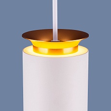 Подвесной светодиодный светильник Elektrostandard DLS021 9+4W 4200К белый матовый/золото a045501 2