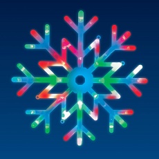 Подвесной светодиодный светильник «Снежинка» Uniel ULD-H4040-048/DTA RGB IP20 Snowflake UL-00007250 1