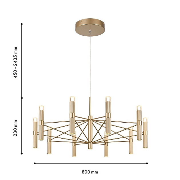 Подвесная светодиодная люстра Favourite Blick 4759-10P Фото № 2