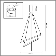 Подвесной светодиодный светильник Odeon Light L-vision Cometa 3860/39B 3