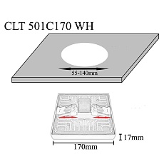 Встраиваемый светодиодный светильник Crystal Lux CLT 501C170 WH 2