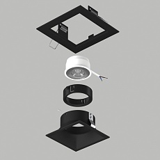 Комплект со светильником Lightstar Domino Quadro (214517+214507+214007) D51707BMOD 3