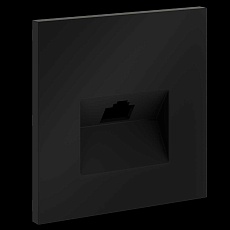 Накладка для розетки компьютерной RJ45 кат.6 S70 (черный матовый) Voltum VLS001308