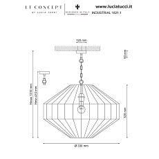 Подвесной светильник Lucia Tucci Industrial 1821.1 1