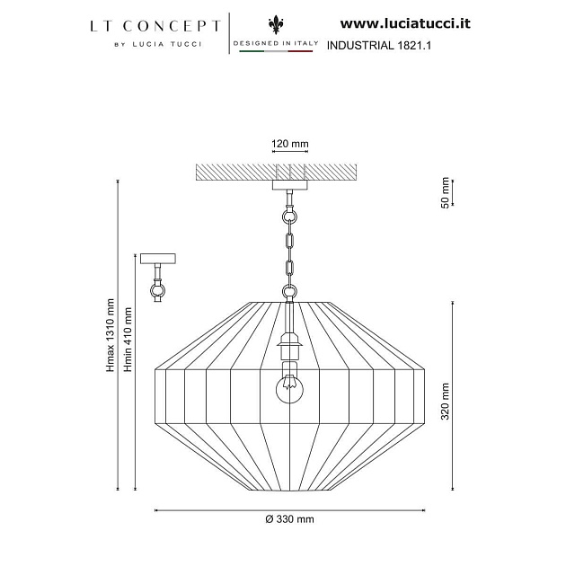 Подвесной светильник Lucia Tucci Industrial 1821.1 изображение 2 Подвесной светильник Lucia Tucci Industrial 1821.1 Фото № 2