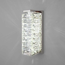Настенный светодиодный светильник Eurosvet Blitz 40259 Led хром/ прозрачный хрусталь Strotskis