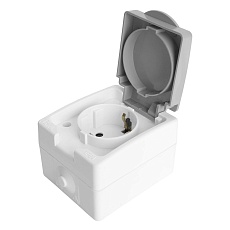 Розетка 1-местная с крышкой Stekker Велена PST16-21-54 49727 5