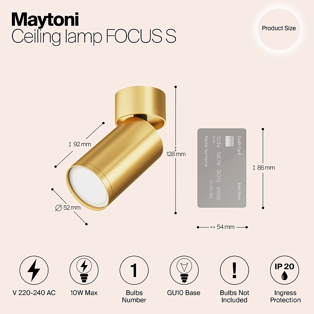Спот Maytoni Technical Focus S C050CL-U-1MG Фото № 2