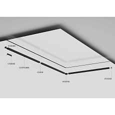 Встраиваемый магнитный шинопровод в натяжной потолок Crystal Lux Space CLT 0.134 01 L2000 BL 3