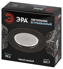 Встраиваемый светильник ЭРА ST1 SBK MR16 GU5.3 черный матовый Б0059741 3