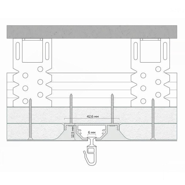 Скрытый карниз FerGipps черный ОК 40 УТ000002546 Фото № 2