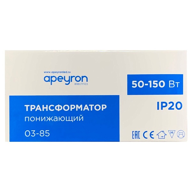 Трансформатор Apeyron AC 12V 50-150W IP20 03-85 фото 7