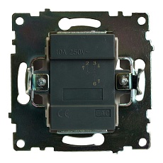 Переключатель одноклавишный Stekker Катрин графит GLS10-7105-06 49412 2