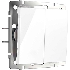 Выключатель двухклавишный с самовозвратом Werkel белый W1122401 4690389192319