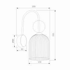 Бра TK Lighting 11140 Sophia Cognac a071828 2