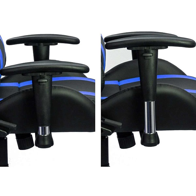 Игровое кресло AksHome Gamer синий + черный, экокожа 41932 изображение 4 Игровое кресло AksHome Gamer синий + черный, экокожа 41932 Фото № 4