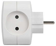 Разветвитель электрический ЭРА SP-4-USB-W на 4 розетки + 2xUSB 2400mA без заземления 10А белый Б0049532 2