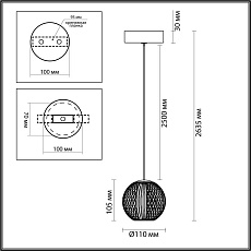 Подвесной светильник Odeon Light CRYSTAL 5008/5LA 1