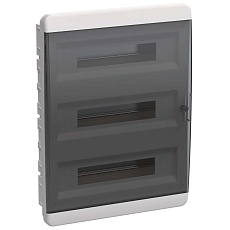 TEKFOR Корпус пластиковый ЩРВ-П-54 IP41 черная прозрачная дверь IEK TF5-KP12-V-54-41-K01-K03