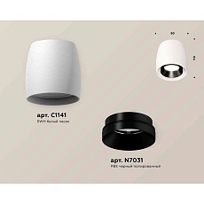 Комплект накладного светильника Ambrella light Techno Spot XS1141002 SWH/PBK белый песок/черный полированный (C1141, N7031) 1