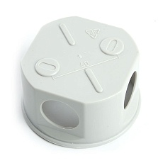 Коробка разветвительная Stekker EBX20-34-44, 75*75*40мм, 4 ввода, IP44, светло-серая (GE41237) 39995 4