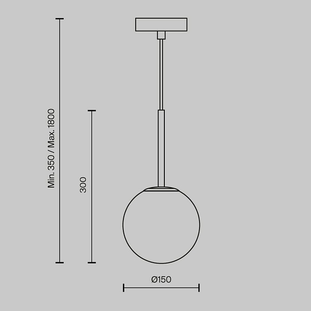 Подвесной светильник Maytoni Basic form MOD321PL-01G1 Фото № 2