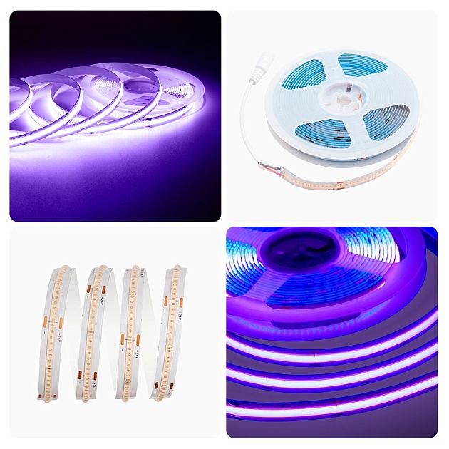 Светодиодная лента Apeyron 11W/m 352LED/m COB фиолетовый 5M 192ОО Фото № 2