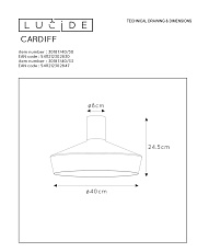 Потолочный светильник Lucide Cardiff 30187/40/30 1