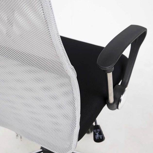 Офисное кресло AksHome Gamma серый + черный, сетка + ткань 84769 изображение 7 Офисное кресло AksHome Gamma серый + черный, сетка + ткань 84769 Фото № 7