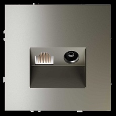 Розетка телевизионная встраиваемая Voltum S70 TV+RJ45 кат. 6 шелк VLS060704 4