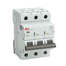 Выключатель автоматический AV-6 3P 63A (B) 6kA EKF AVERES mcb6-3-63B-av
