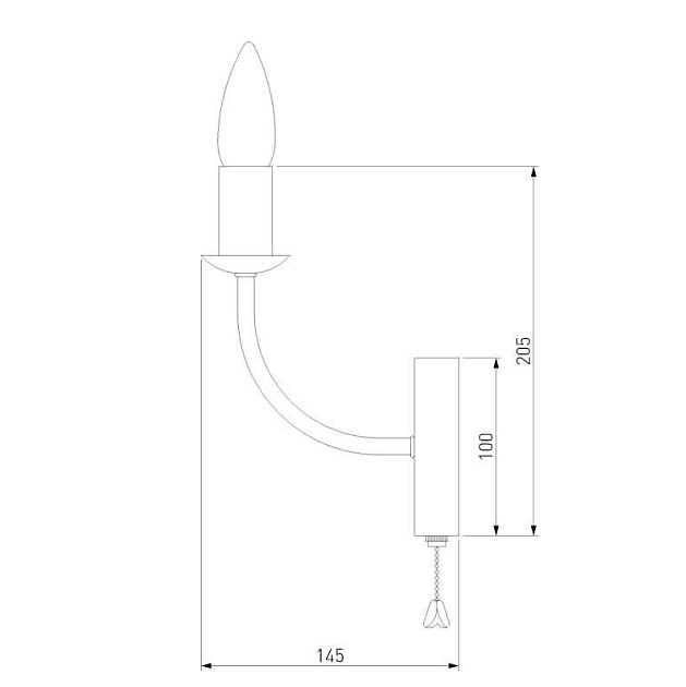 Бра Eurosvet Santi 60139/1 хром Фото № 3