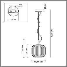 Подвесной светильник Odeon Light Pendant Roofi 4753/1 5