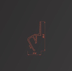 Стеновой профиль Flexy с теневым зазором для натяжных потолков 8587 EURO 05 9005 1