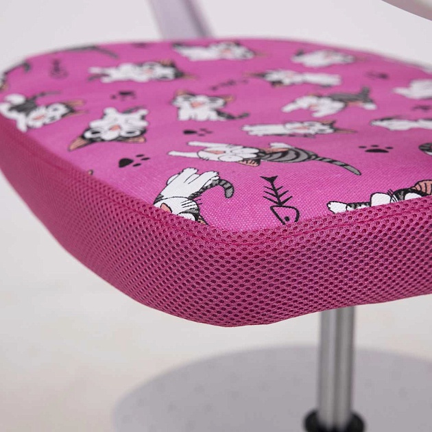 Детское кресло AksHome Catty фуксия с котятами, ткань 84764 изображение 5 Детское кресло AksHome Catty фуксия с котятами, ткань 84764 Фото № 5