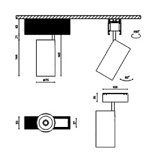 Трековый светодиодный светильник DesignLed SY-601202-BL-20-36-NW 004835 1