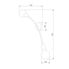 Бра TK Lighting 2721 Helix Black 1