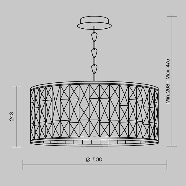 Подвесная люстра Maytoni Gelid MOD184-PL-04-CH Фото № 2