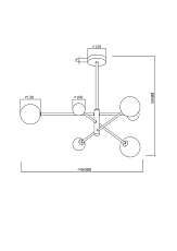 Подвесная люстра Freya Sphirity FR5376CL-06B 1