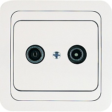 Розетка тv и радио прох. 7 db Makel Mimoza 12060