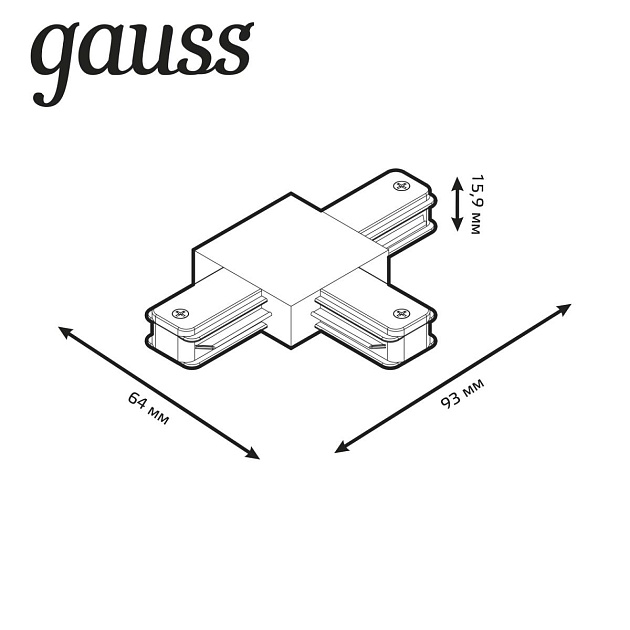 Коннектор T-образный Gauss TR109 Фото № 2