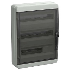 TEKFOR Корпус пластиковый КМПн-54 IP65 черная прозрачная дверь IEK TF5-KP72-N-54-65-K03-K02