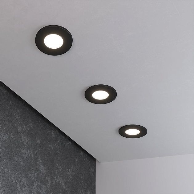 Встраиваемый светильник Elektrostandard 125 MR16 черный матовый a053360 Фото № 2