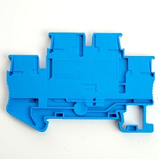 Зажим пружинный, 4-проводной проходной 2 уровня ЗНИ - 2,5 ,JXB PT 2,5, синий LD575-2-25 49255 2