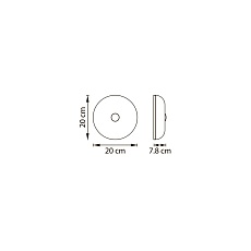 Светильник настенно-потолочный (Бра) 10W 3000K черный перламутр Catania Lightstar 689618 2