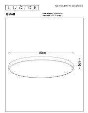 Потолочный светодиодный светильник Lucide Unar 79185/80/02 1