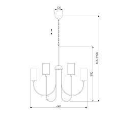 Подвесная люстра Eurosvet Abbey 60164/6 никель 1