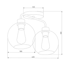 Потолочная люстра TK Lighting 4021 Bari 2