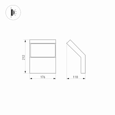 Уличный настенный светодиодный светильник Arlight LGD-Ecran-Wall-9W Warm3000 029989 1